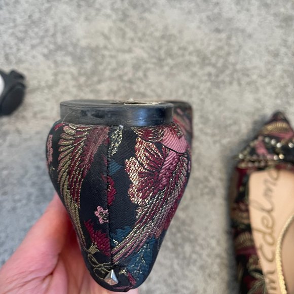 GUC Sam Edelman Raisa studded bow brocade ballet flats - Picture 13 of 13